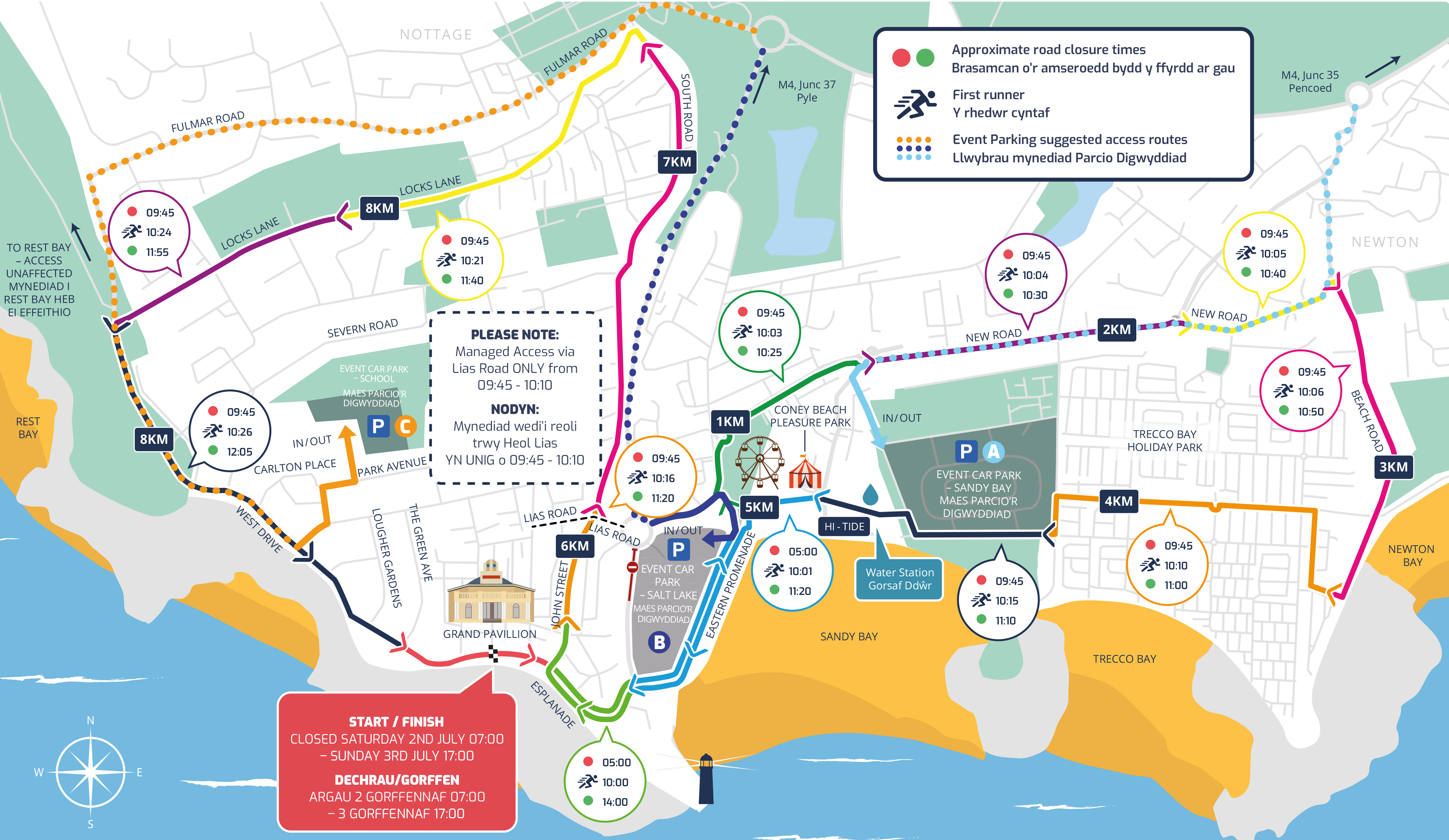 Travel & Parking Porthcawl 10K